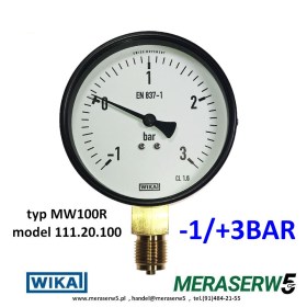 MW100R WIKA -1+3BAR